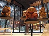 Ecuador Quito 02-02 Museo del Banco Central Canastero In the Sala de Arqueologia in the Museo del Banco Central are a set of male characters in sitting positions called Canastero (Basket Men).